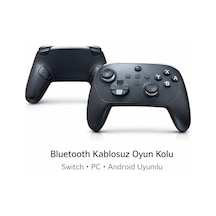 Kablosuz Switch Uyumlu Oyun Kolu Bluetooth Titreşimli Ergonomik Gamepad Pc Android Uyumlu