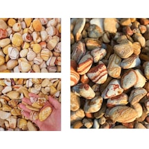DOLOMİT TAŞI SARI ÇİZGİLİ 2-4 cm 5 KG DOĞAL DEKORASYON TAŞI