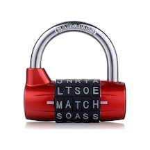 Jokmae Çelik Zincirli Şifreli Kilit Seti - 5 Haneli, 2'li Paket