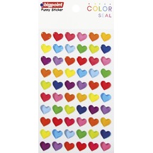 Bigpoint Sticker Rengarenk Kalpler X 15 Adet