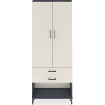 Arges Dolap 3 Raflı 2 Çekmeceli 2 Kapaklı 88x30x221 Antrasit-aytaşı Antrasit
