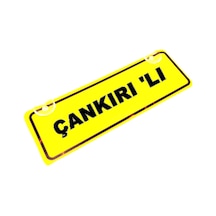 Çankırı 'lı Yazılı Sarı Dekor Plaka Sök Tak Pratik Yeni Nesil
