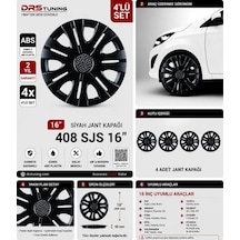 Nissan Uyumlu 16 Inç Kırılmaz Parlak Siyah Jant Kapağı 1 Takım 4 Adet No:408