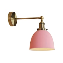 Mylights Retro Rustik Mafsalı Aplik Duvar Lambası Pembe Başlı Diğer