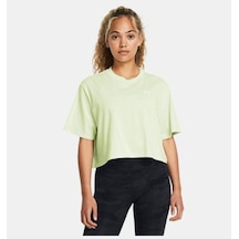 Under Armour Kadın Ua Boxy Crop Logo Kısa Kollu Tişört 1386845-383 Yeşil