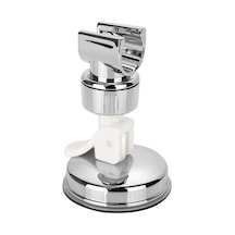 Primepickings Beyaz Abs Ev Otel Vantuz Duş Başlığı Tutucu Aksesuarları Dayanıklı Duvara Monte 2 Katlı Gri