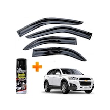 Chevrolet Captiva Uyumlu Mügen Cam Rüzgarlığı 2007-2015 Arası 4 Lü Takım +500ml Lastik Parlatıcı