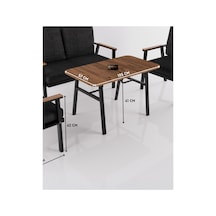 Bezos Bahçe Masası Ahşap Balkon Teras Cafe Masa Modern Dış Mekan Masa 9832 Atlantik Çam Sadece Masa Dfnbez