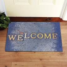 Welcome Yazı Baskılı Kaliteli Kauçuk Kapı Önü Paspası 001