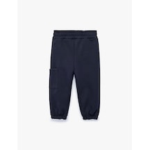 Koton Beli Lastikli Şardonlu Cepli Jogger Eşofman Altı Lacivert 7wmb40056tk