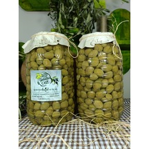 Aydın Yöresi Memecik Cinsi Sofralık Tatlandırılmış Kırma Yeşil Zeytin 4 Kg