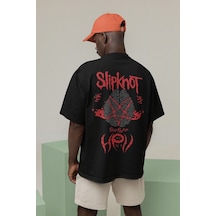 Slipknot Prepare Baskılı Unisex Oversize Rock Metal Tişört Siyah