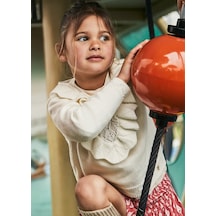 Mayoral Krem Kız Çocuk Ajurlu Kazak 4304 Krem