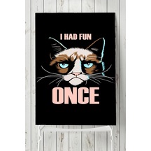Huysuz Kedi Eğlenceli Mizahi Poster