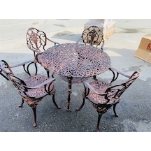 Aluminyumdokumcu Güllü Sandalye Masa Yüz Cm