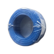 Tek Damarlı Kalaylı Tam Bakır Zil Teli Montaj Teli 0.50 Mm 100 Metre Mavi Zil Kablosu