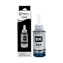 Tr Epson 664 T6641 L565 Uyumlu Siyah İthal Muadil Mürekkep 70 Ml Genel
