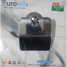 Euromix Tuvalet Kağıtlığı Banyo Wc Askılığı Yapışkanlı -krom Renk Krom
