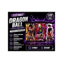 Cantex Tech Dragonball Booster Koleksiyon Kart Paketi 3 Paket 30 Kart