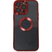 Newface Apple İphone 14 Pro Kılıf Slot Silikon - Kırmızı