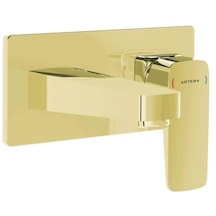 Artema A4273874 Root Square Ankastre Lavabo Bataryası Soft Altın