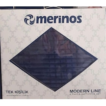 Merinos Modern Line Lacivert Tek Kişilik Battaniye Seti