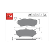 Gold Ad 106 Fren Balatası Sinter Metal 472464601