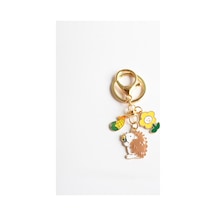 Sevimli Kirpi Metal Charm Anahtarlık Çok Renkli Çok Renkli