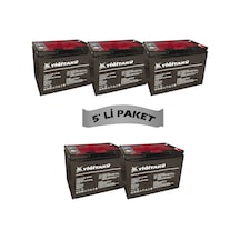 Yiğit Akü 12v 80ah Jel Elektrikli Bisiklet Aküsü 5'li Set