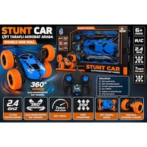 Uzaktan Kumandalı 360 Dönen Şarjlı Akrobat Stunt Car Araba Mavi - Siyah Uzaktan Kumandalı 360 Dönen Şarjlı Akrobat Stunt Car Araba Mavi - Siyah