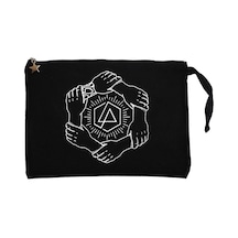 Linkin Park Popular Symbol Siyah Clutch Cüzdan / El Çantası Siyah