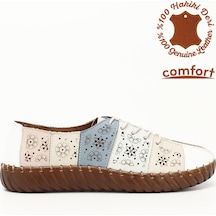 Gönderi(R) Gönderi R Kadın Bej Bağcıklı Hakiki Deri Comfort Ayakkabı Dyza82942603 Bej