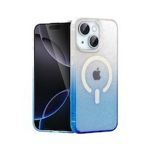Apple iPhone Uyumlu 15 Plus Pummel Shiny Magsafe Kapak - Mavi Bz8683140861063