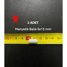 Manyetik Balık 6x15 Mm - Boy:15 Mm - Çap:6 Mm 2 Adet/pk