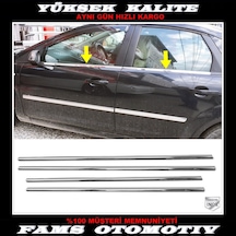 Ford Focus Iı Hb Krom Cam Çıtası 4 Prç 2004-2011 Paslanmaz Çe...