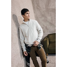 Defacto Regular Fit Yarım Fermuarlı Sweatshirt E9629ax25aubg766 Bej-bg766 Defacto Regular Fit Yarım Fermuarlı Sweatshirt E9629ax25aubg766 Bej-bg766