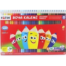 Fatih 36lı Kuru Boya Tam Boy Karton Kutu 36 Renk Çok Renkli