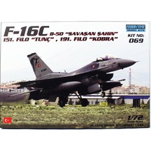 Hobbytime 069 1/72 Ölçek, F-16c B-50 Savaşan Şahin, Tunç 151. Filo Ve Kobra 191.filo, Savaş Uçağı Plastik Model Kiti-59153