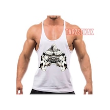 Tarzsokak Gym Tank Top Fitness Sporcu Atleti Gym79 Beyaz
