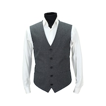 Mentor Regalo Erkek Yelek V Yaka Siyah Desenli 50578