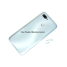 Tkgz Oppo A12 Kasa Arka Pil Batarya Kapağı Gri