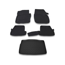 Ford Focus 3 Hb Ince Stepne 2011-2014 Paspas ve Bagaj Havuzu Seti Siyah