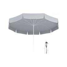 Plaj Şemsiyesi 200cm Çap, 10 Telli + Şemsiye Sabitleme Kazığı 55 Cm