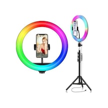 18 İnç Profesyonel Rgb Ring Light Seti Halka Işık Ve Tripod