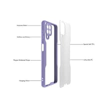 Galaxy M22 Kılıf Kamera Korumalı Arkası Mat Silikon Platin 50 x 22