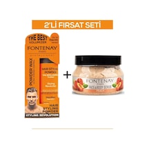 Fontenay Pudra Toz Wax Turuncu 20gr + Face And Body Peeling Scrub Yüz Maskesi Şeftali 350ml 2'li Set