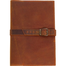 Moskova Kemerli Deri Defter Camel