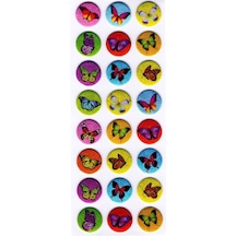 Sticker Kabartmalı Stiker Defter, Planlayıcı Kelebek Yuvarlak Cb416 16x7 Cm