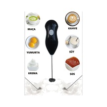Süt, Kahve, Yumurta, Sos, Krema Köpürtücü. Kablosuz, Pilli. Barista Köpüğü Plastik Diğer