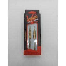 Araç Aux Kablosu 1 Metre 3.5Mm Hasır Kablo Aux